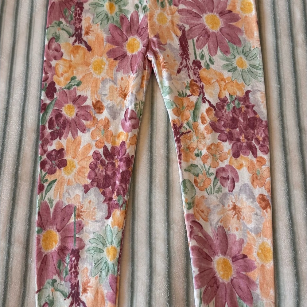 Burt's Bees Floral Leggings 3T